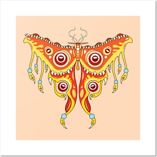 Surreal Moth Posters and Art